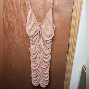 Ruched Pink Dress